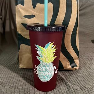 ⭐️New⭐️  Starbucks Hawaii Pineapple “Hot Sun Cold Brew” reusable cold cup- 24oz